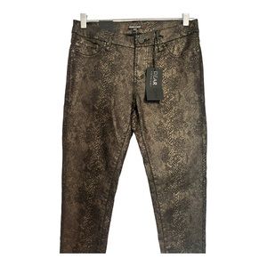 Dear John Gisele Snake Skin Skinny Jeans | Black| 27